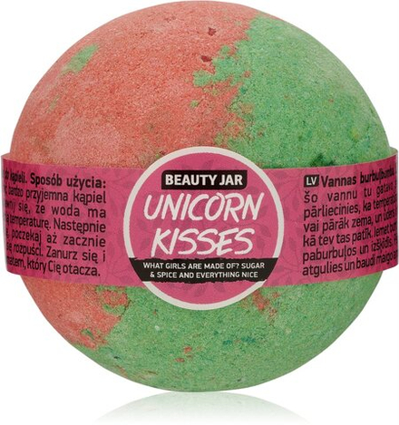 Beauty Jar Unicorn Kisses What Girls Are Made Of? Sugar & Spice And Everything Nice - Бомбочки для ванн с ароматом клубники /   150  g  / GTIN 4751030830261
