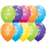 Шар латексный 28см Звезды Конфетти (Ассорти)
