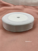 Атласная лента 2 см белая