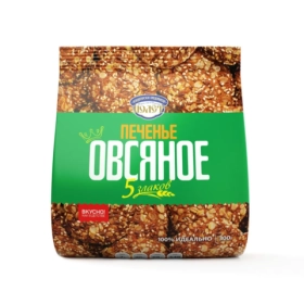 Печенье ПОЛЕТ овсяное 5 злаков 300 гр.