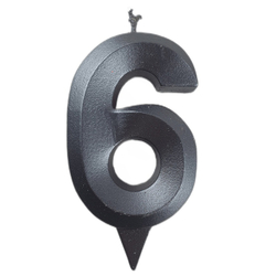 Свечи-цифры "Грань Черный жемчуг" 7 см (от 0 до 9)