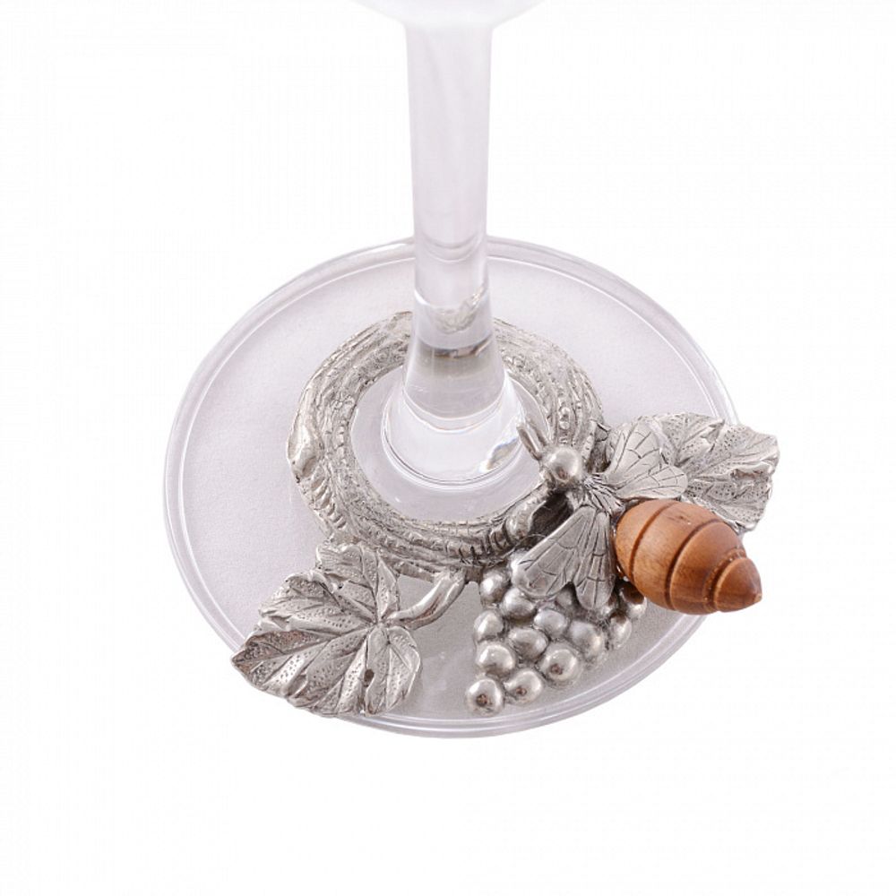 Бокал для шампанского "Пчела и виноград"