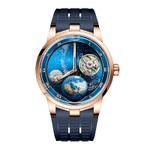 HaofaTourbillon Manual Mechanical Movement Watch Men"s Watches Blue Dial