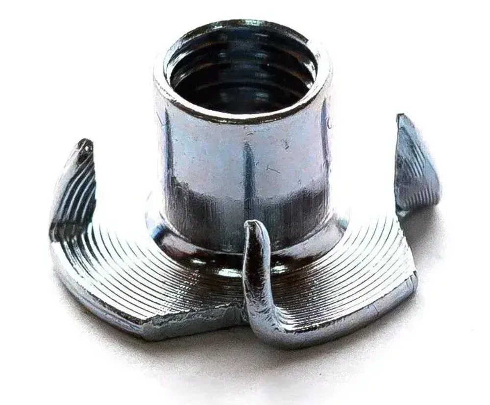 Гайка мебельная M6 100 шт, врезная, забивная, DIN 1624