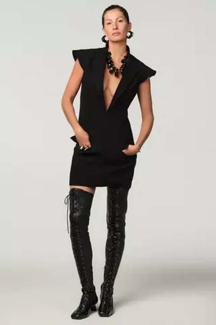 ZARA X STEFANO PILATI ШЕРСТЯНОЕ ПЛАТЬЕ, ЧЕРНЫЙ