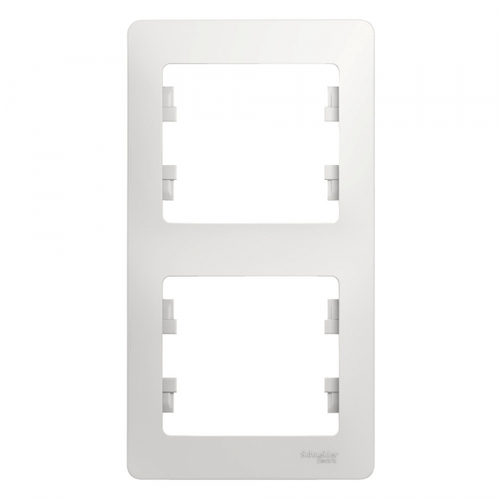 Schneider Electric Glossa Белый Рамка 2-местная вертикальная IP20 скрытая установка GSL000106