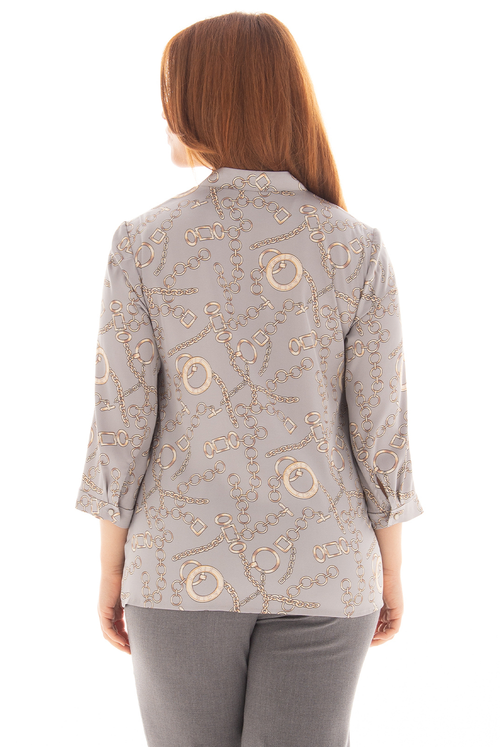 Блузка женская 1913АП, цепи серый #110ЦеС091913АП