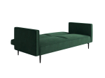 Este диван-кровать трехместный, прямой, с подлокотниками, бархат зеленый 19