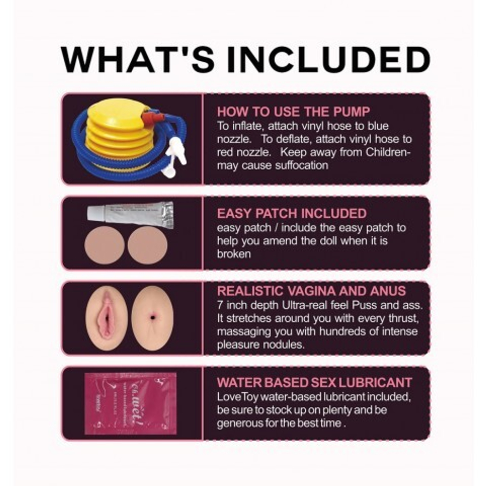 Надувная секс-кукла Lovetoy Love Doll, силикон, блондинка