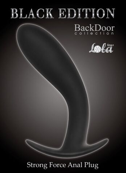 Чёрная анальная пробка Strong Force Anal Plug - 13,5 см.