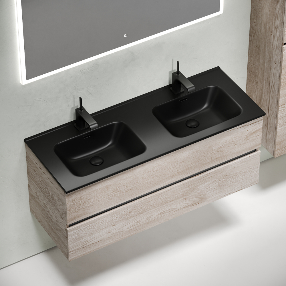 Тумба подвесная под раковину Sancos Urban дуб галифакс натуральный, 1190х450х550