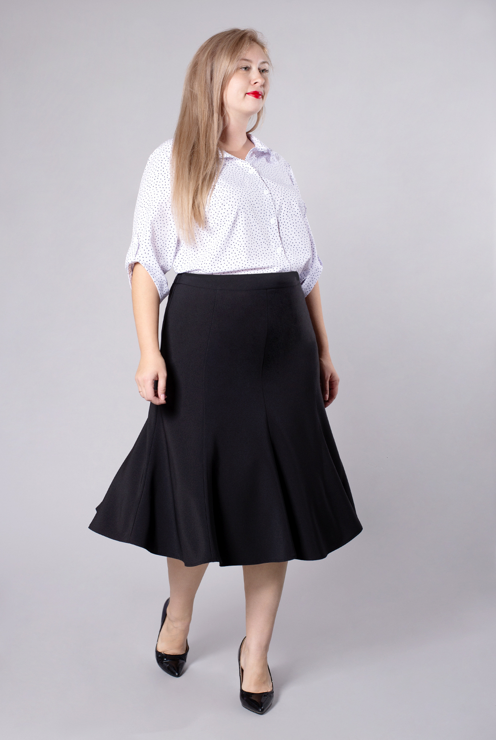 Юбка годе 18-70, черный #70Ч0118-70