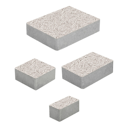 Тротуарная плитка МЮНХЕН - Стоунмикс Белый, комплект из 4 видов плит