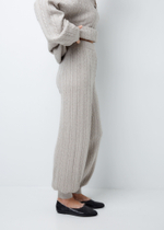 Брюки из смесового кашемира серо-бежевый