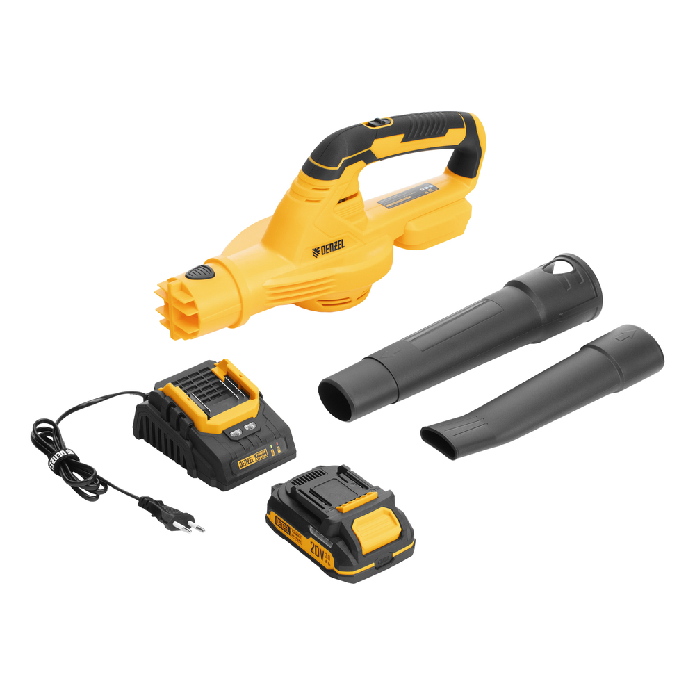 Воздуходувка аккумуляторная, AB-500, 60 м/с, 500 м3/ч, Li-Ion, 20 В // Denzel