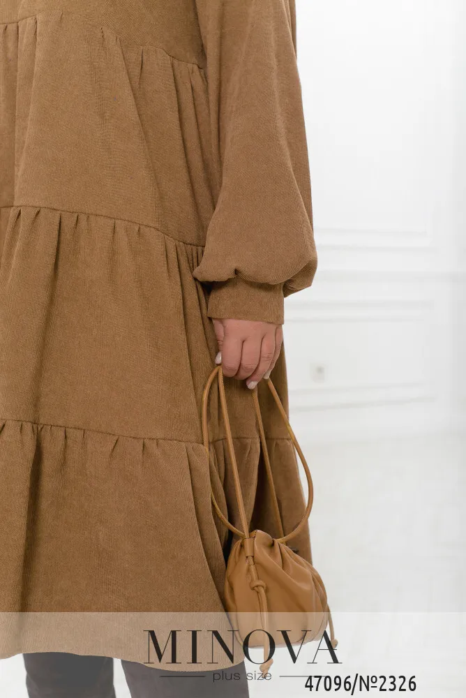 Платье 2326-светло-коричневый Minova