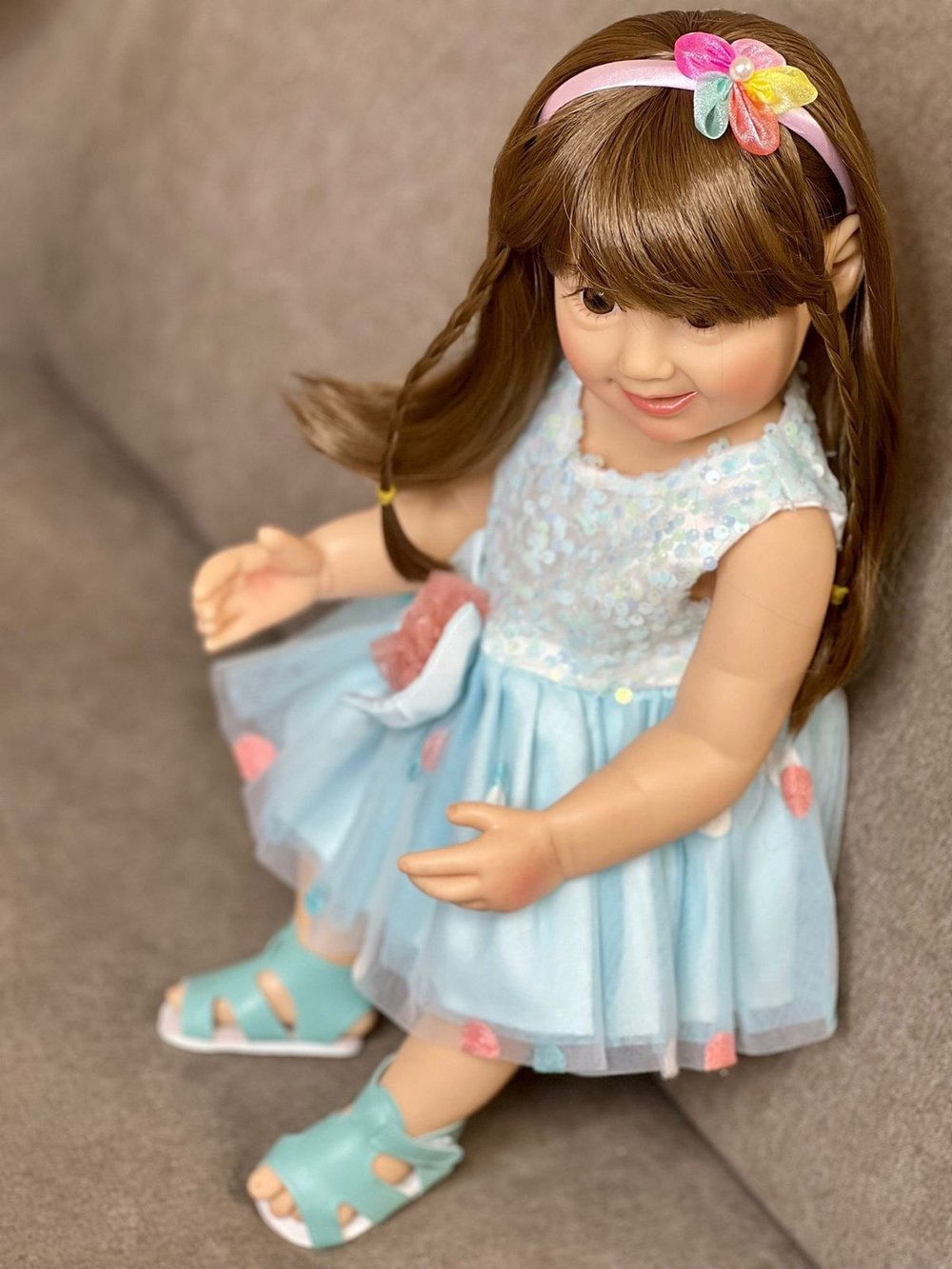 Кукла Реборн виниловая 55см в пакете (FA-041)