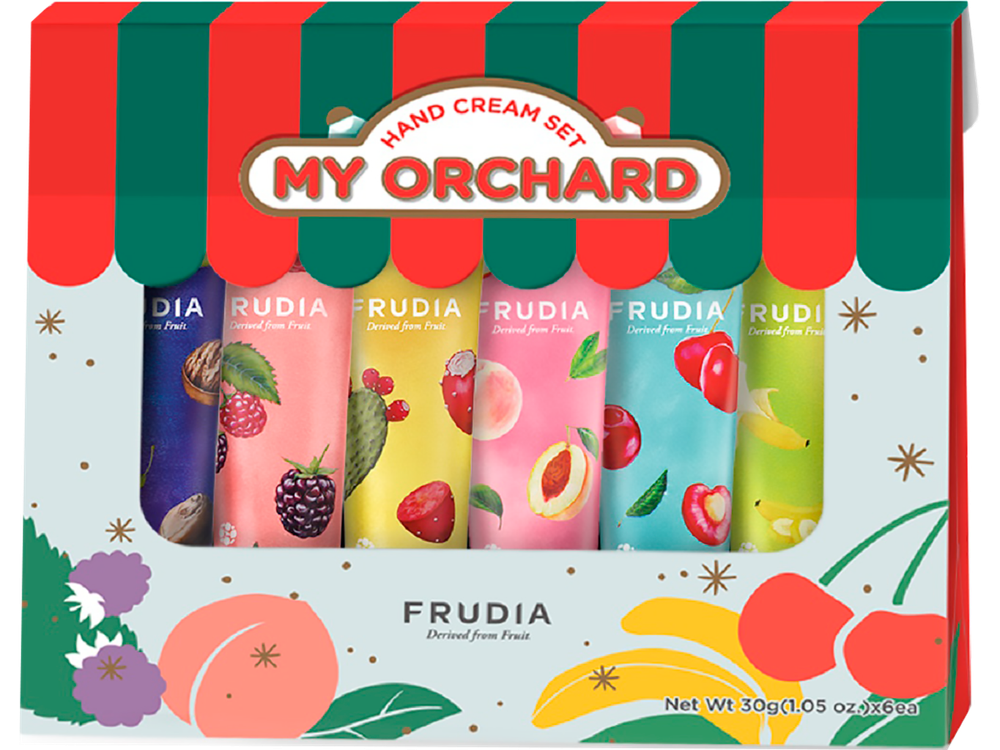 Frudia Набор кремов для рук «Фруктовая ярмарка» - My orchard hand cream set fruits market, 6 штук по 30 мл в наборе