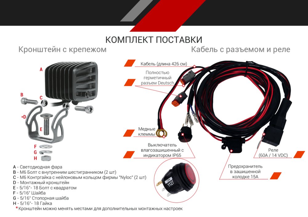 SAE-серия Dually (4 светодиода) Противотуманная фара (2 шт.)