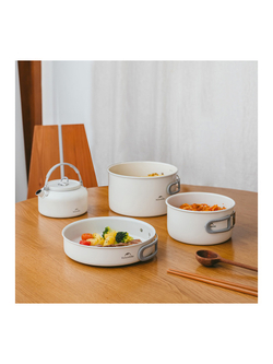 Набор посуды Naturehike туристический 4 в 1, керамическое покрытие, (с чайником)