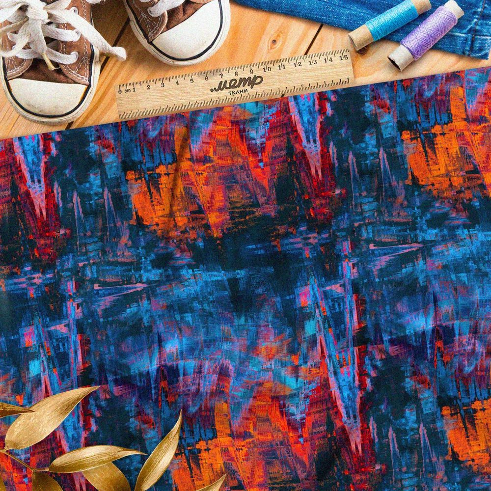 Ткань шифон «ярость и гнев» поль гоген