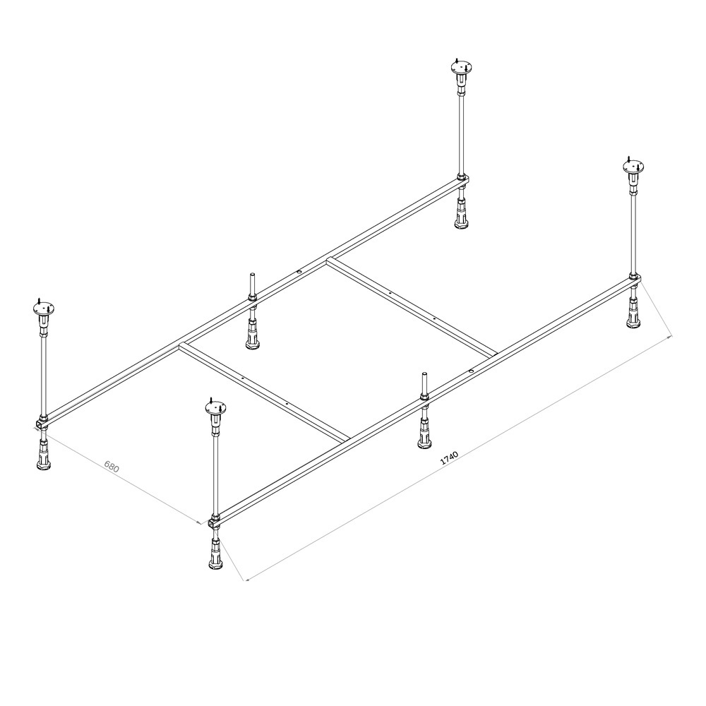 Каркас для ванны AM.PM X-Joy W94A-180-080W-R