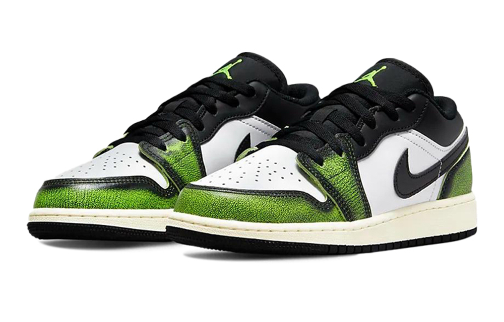 Jordan 1 Low Wear Away Electric Green GS