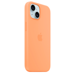 Силиконовый чехол с поддержкой MagSafe Apple Silicone Case для iPhone 15 Plus, Orange Sorbet (Апельсиновый сорбет)