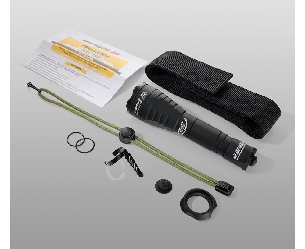 Фонарь тактический светодиодный Armytek Predator v3 XP-E2, зеленый луч, 240 лм, размер: зелёный свет