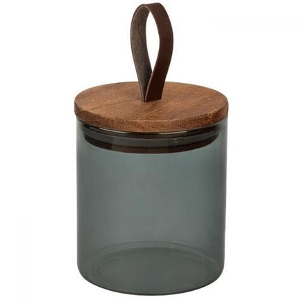 Leonord Банка для сыпучих продуктов из стекла с дер.крышкой 450мл ALBERO DI MARMO