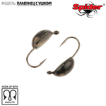 Мормышка вольфрамовая Spider 2140 "Плавунец с ушком" (4мм, 0.9гр)
