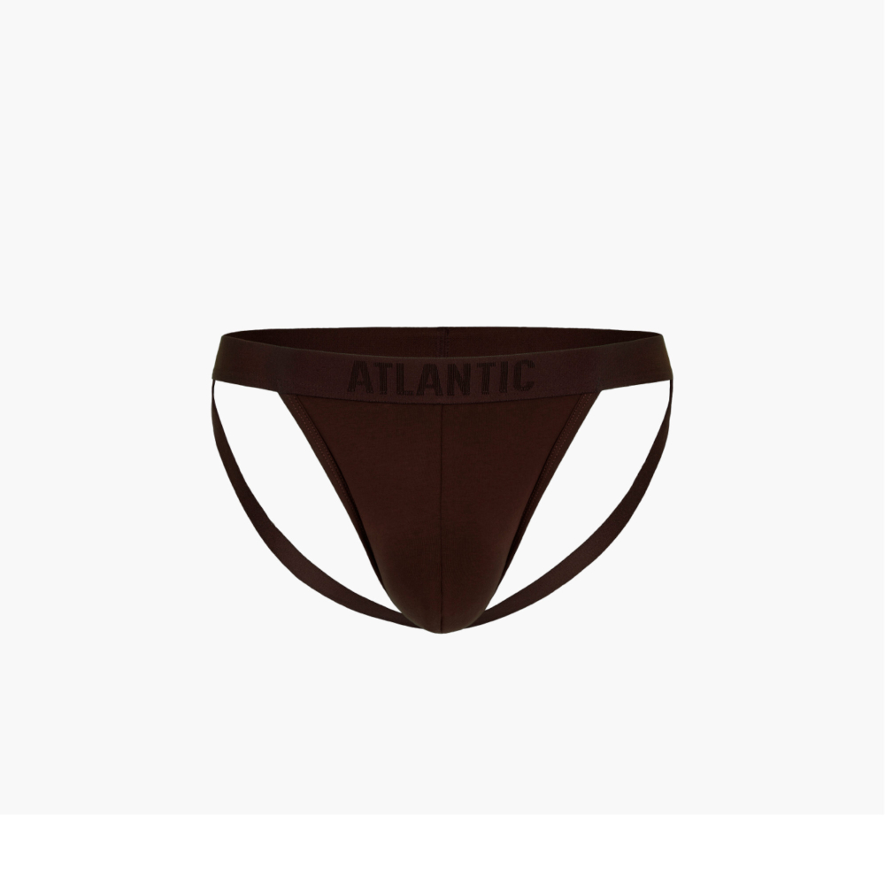 Мужские трусы джоки коричневые ATLANTIC Jock Strap MP-1571/1