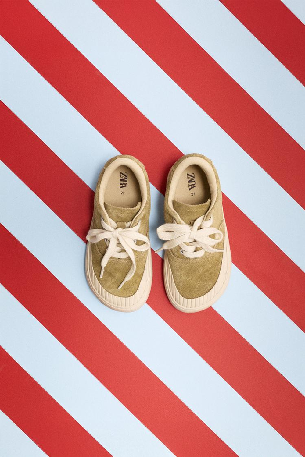 ZARA КОЖАНЫЕ КЕДЫ, ЗЕЛЕНЫЙ ХАКИ