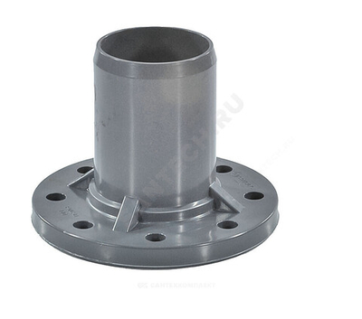 Патрубок НПВХ SDR26 Дн 110х100 Ру10 серый напорный гладкий фланец НПВХ Aquaviva AQV106110