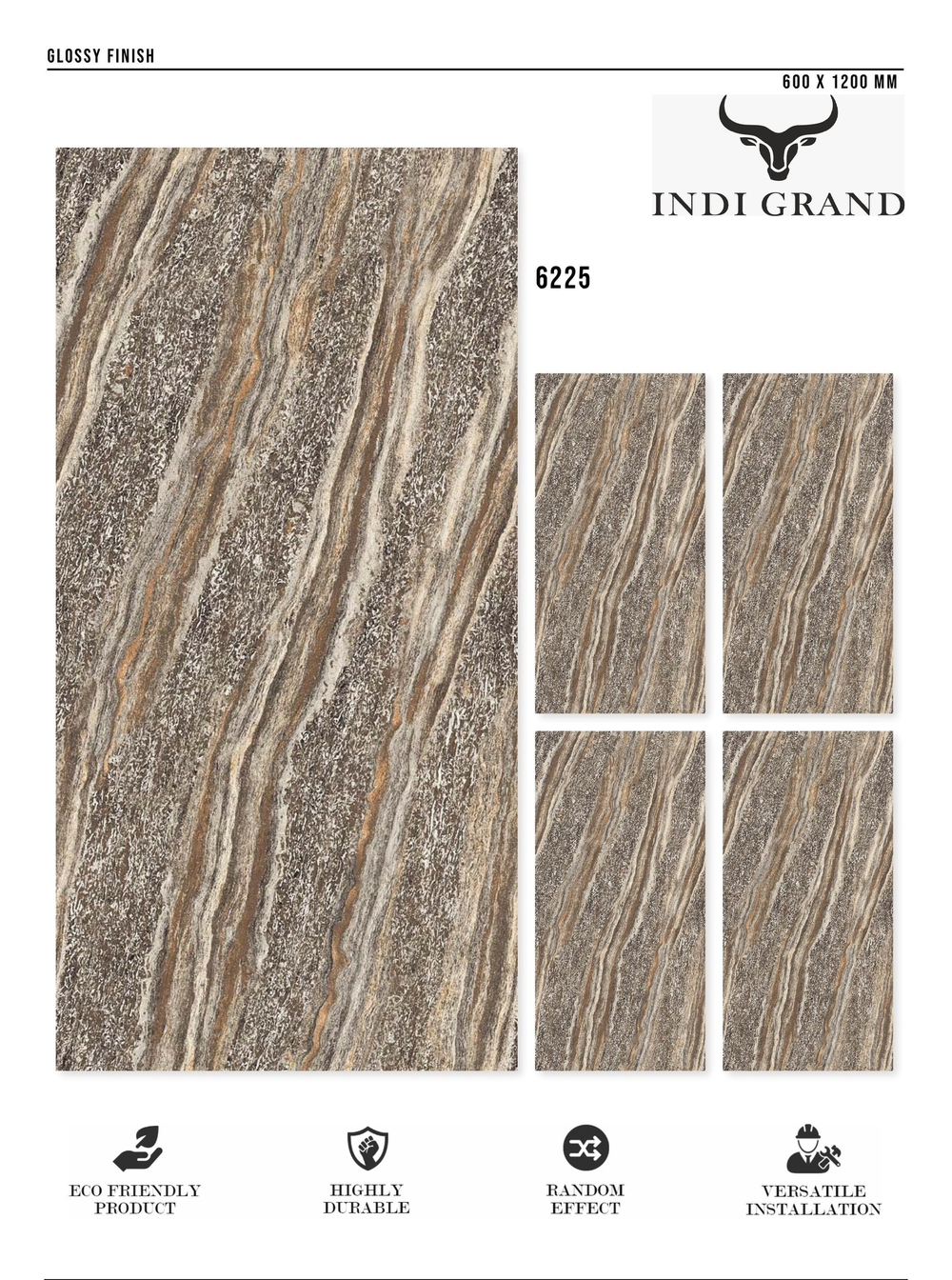 Керамогранит glossy №3 60х120, 6225