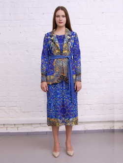 Комплект (платье и жакет), по мотивам старинного индийского ковра