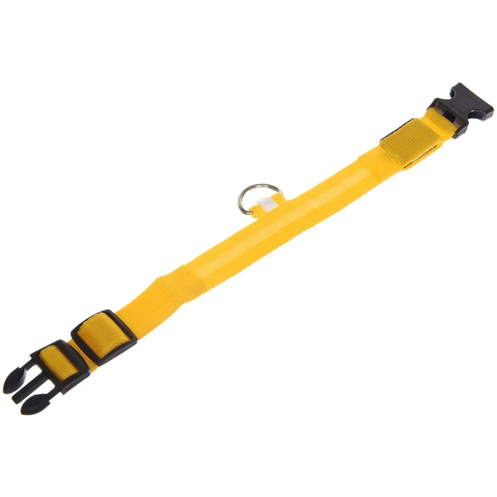 Ошейник для собак «Люмисцент» 2,5*40см светящийся, цвет желтый Ультрамарин