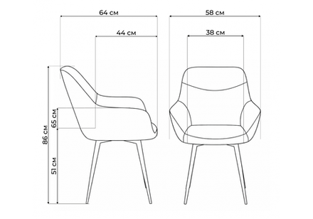 Стул на металлокаркасе Woodville Флюид латте (zd 290), черный