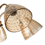 Подвесной светильник 5х40Вт E27, металл/стекло, золото