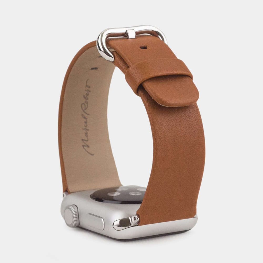 Ремешок для Apple Watch 40/41/42 mm из кожи теленка, коричневого цвета