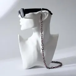 Цепочка для очков "Звенья" тени, цвет коричнево-бежевый, 70 см