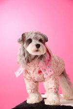 Куртка-пуховик для собак Цветы