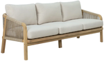 Диван деревянный трехместный Tagliamento Ravona KD, натуральный, бежевый