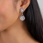 Серьги ORI TAO, Couture, фактурный металл, OT24.1-12-31926 (серебристый)