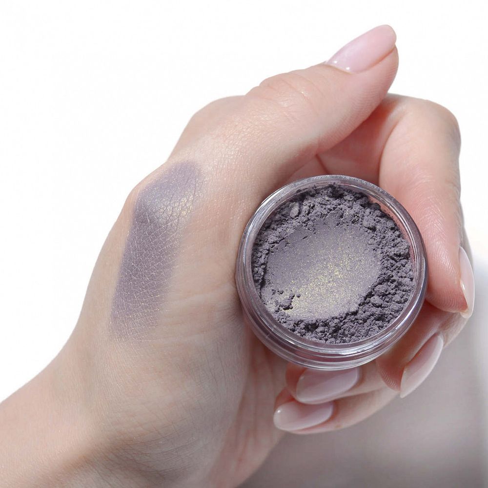 Тени для глаз Коллекция Золотые пески ES408 “Серо-лиловый” 1,5 гр (Kristall Minerals Cosmetics)