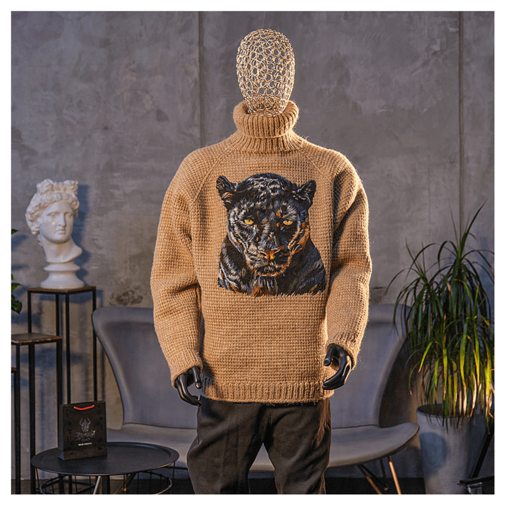 Шерстяной свитер «Сибирский душегрей» ягуар