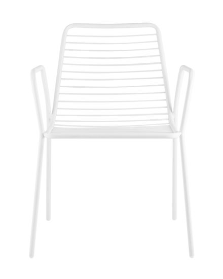 Стул с подлокотниками Дели металл белый