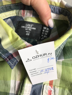 Рубашка H&M в клетку, на 6/7 лет