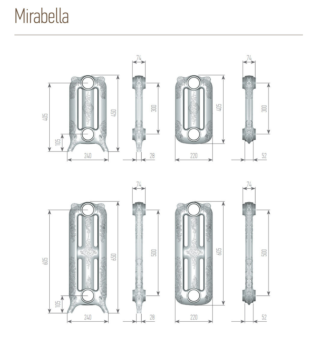 Чугунный радиатор Mirabella