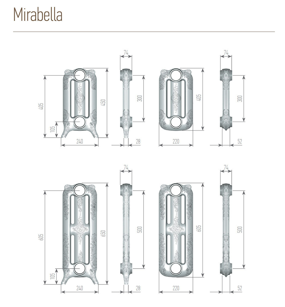 Чугунный радиатор Mirabella